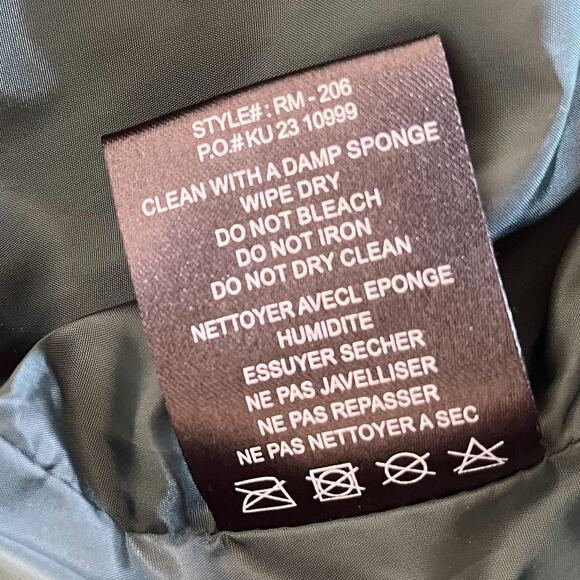 Rebecca Minkoff Women Bomber Jacket Medium Black Quilted Vegan Faux Leather Goth - Picture 12 of 15